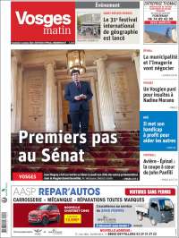 Portada de Vosges Matin (Francia)