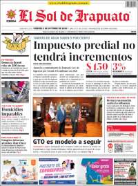 Portada de El Sol de Irapuato (M&eacute;xico)