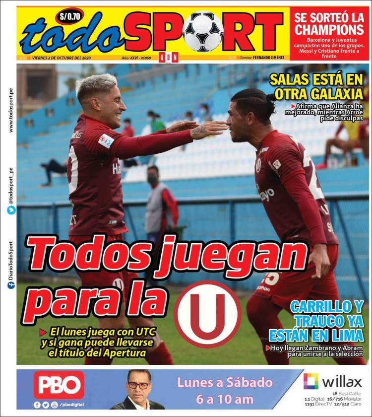Portada de TodoSport (Per&uacute;)