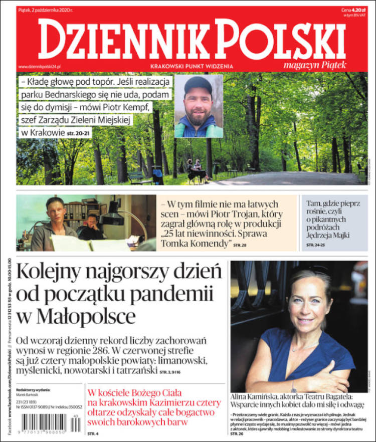 Portada de Dziennik (Polonia)