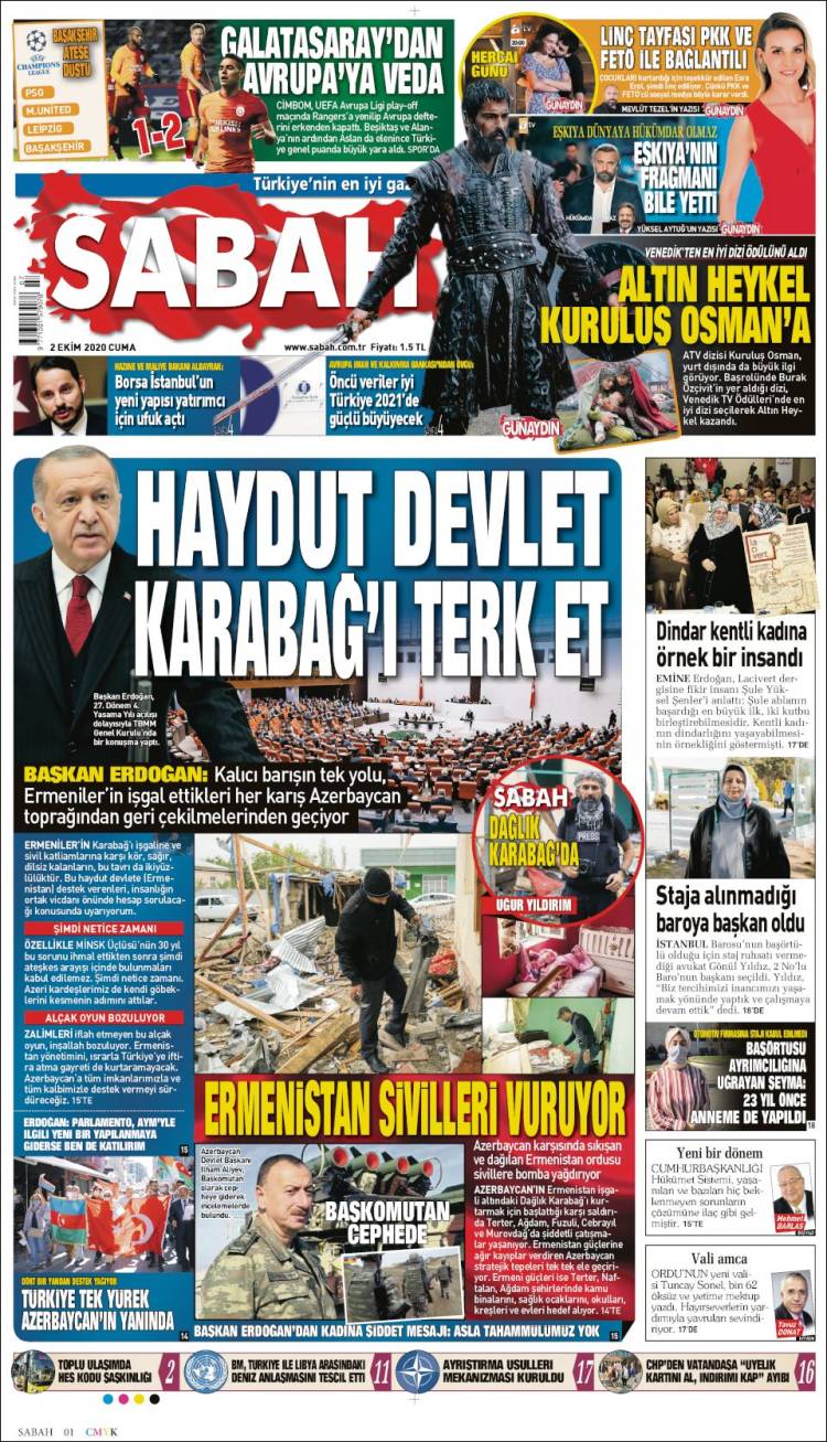 Portada de Sabah (Turqu&iacute;a)