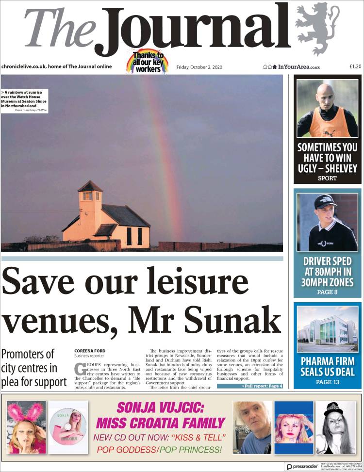 Portada de The Journal (Reino Unido)