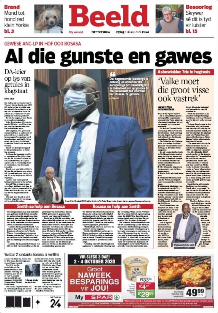 Portada de Beeld (Sud&aacute;frica)