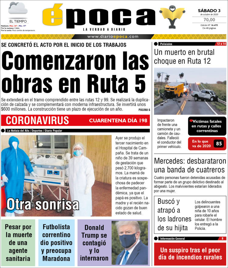 Portada de Diario Época (Argentina)