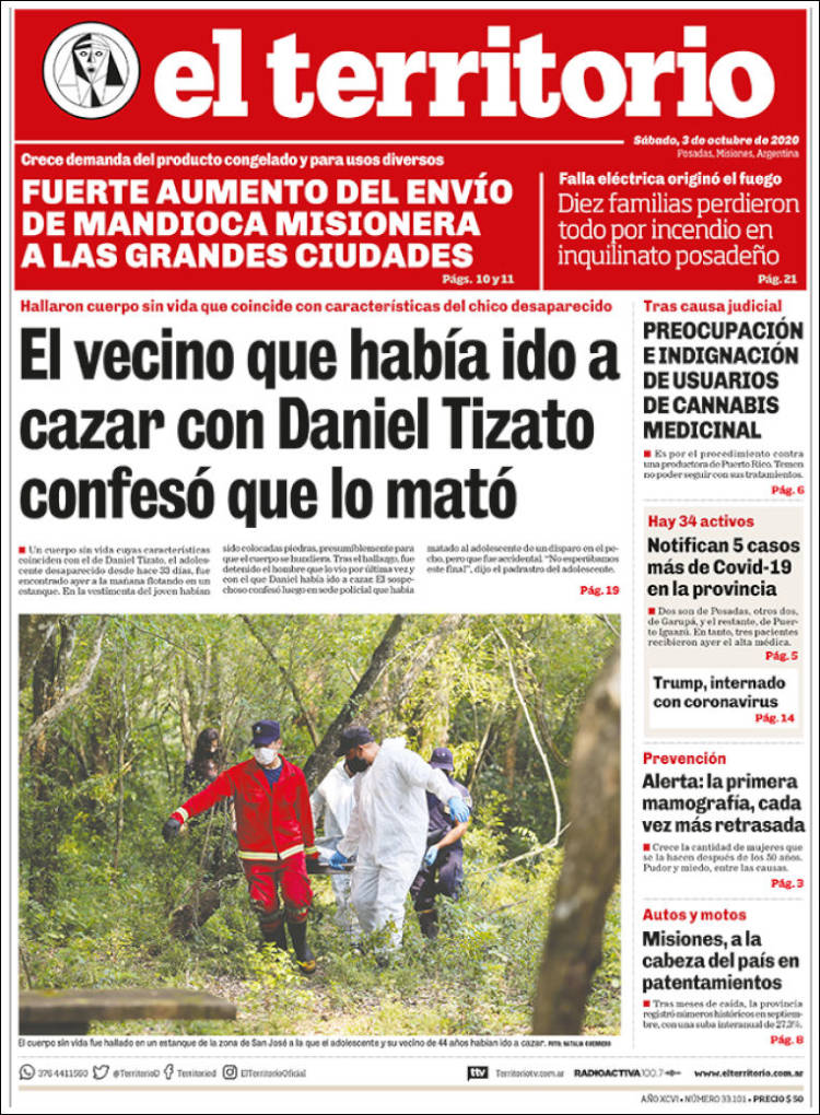 Portada de El Territorio (Argentina)