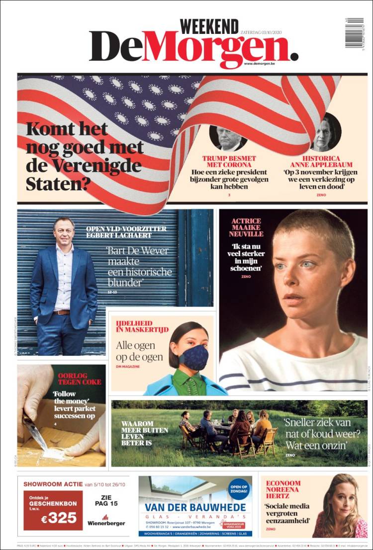 Portada de De Morgen (B&eacute;lgica)