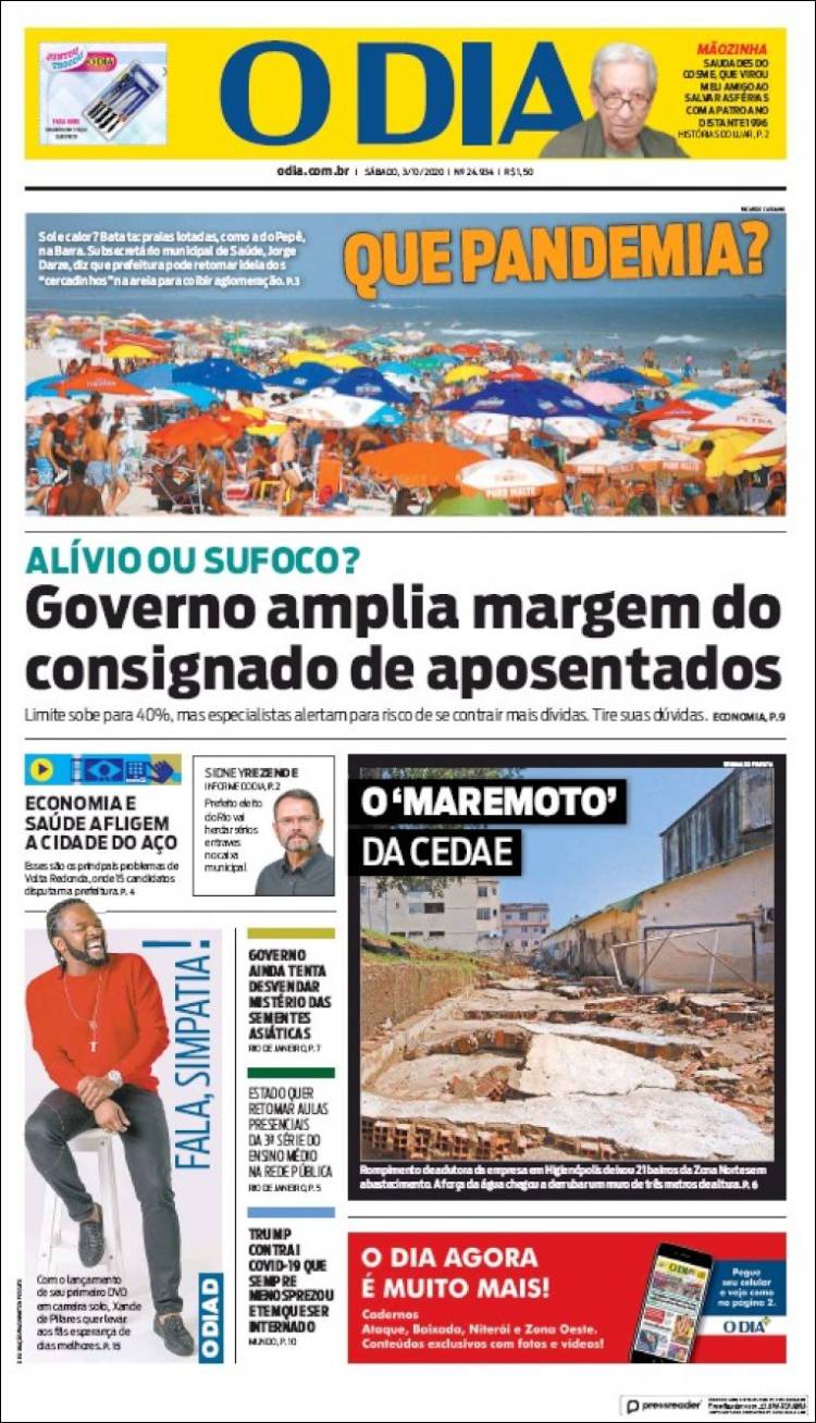 Portada de O Dia (Brasil)