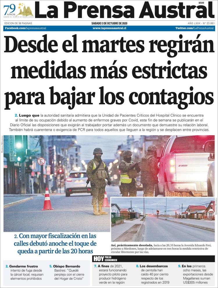 Portada de El Magallanes (Chile)