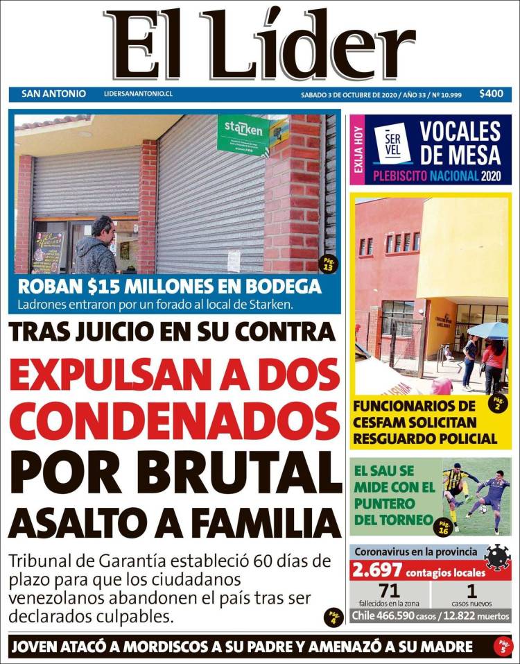 Portada de Lider de San Antonio (Chile)