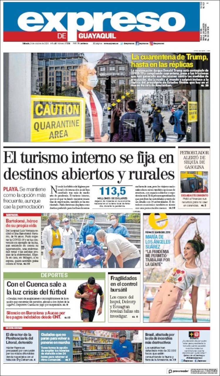 Portada de Expreso (Ecuador)