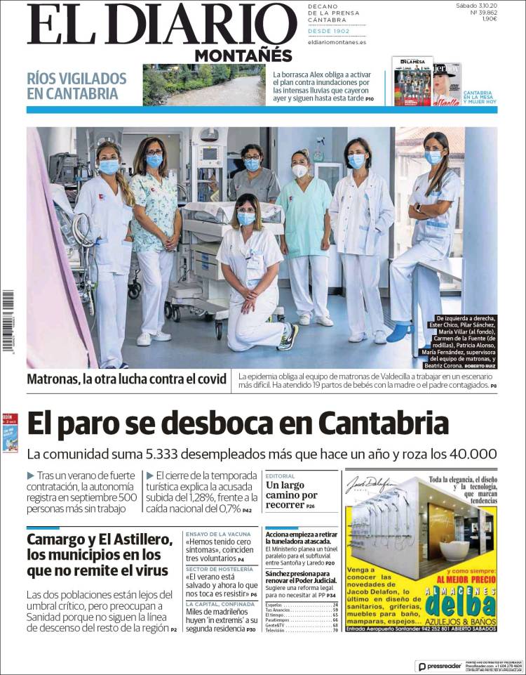 Portada de El Diario Montañés (Espa&ntilde;a)