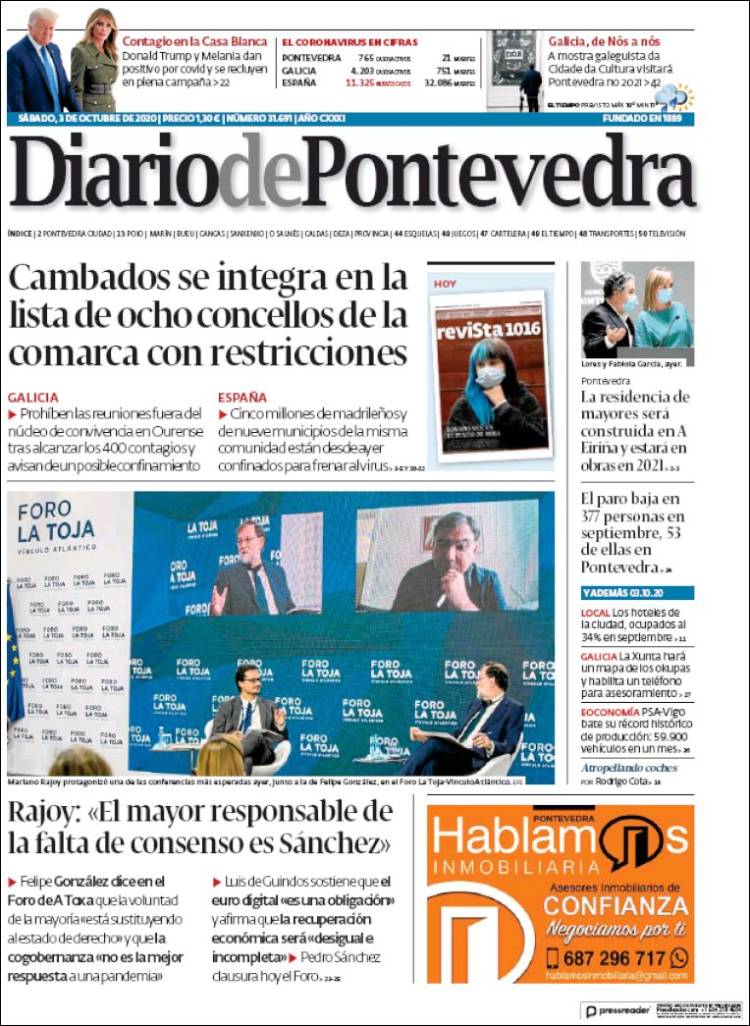 Portada de Diario de Pontevedra (Espa&ntilde;a)