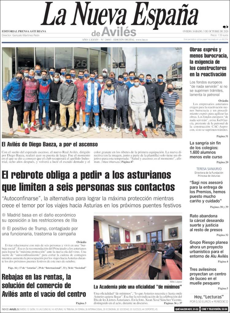 Portada de La Nueva España - Avilés (Espa&ntilde;a)