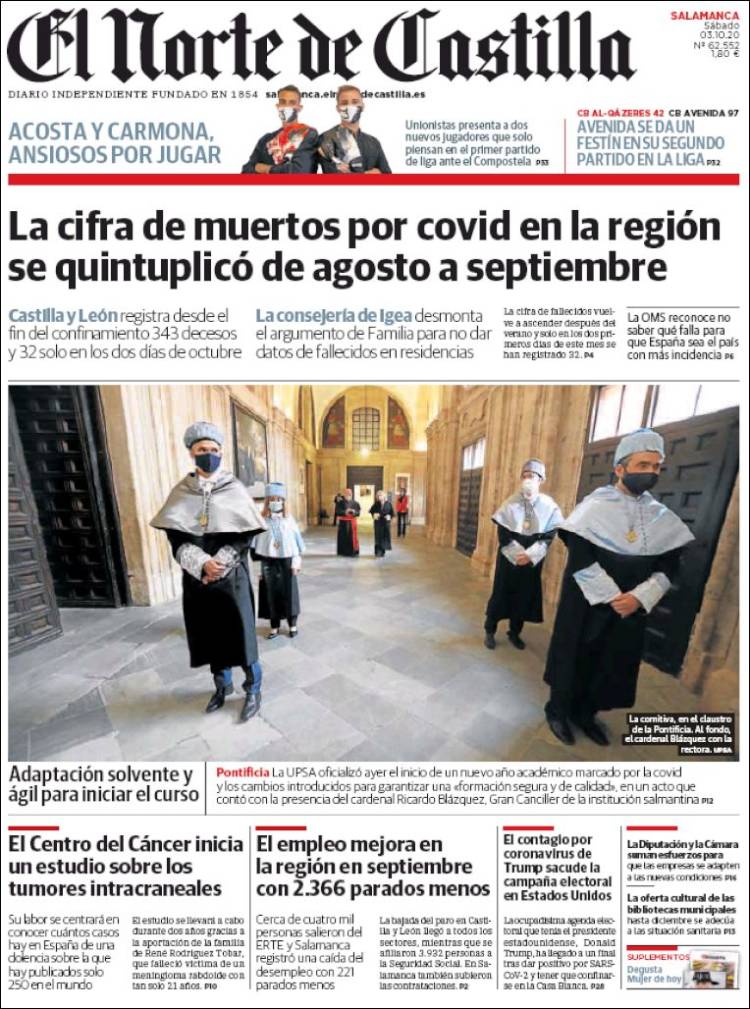 Portada de Norte de Castilla - Salamanca (Espa&ntilde;a)