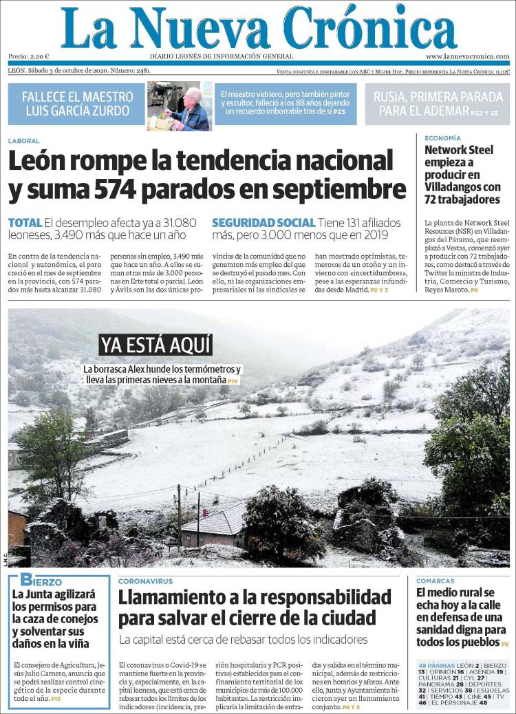 Portada de La Nueva Crónica (España)