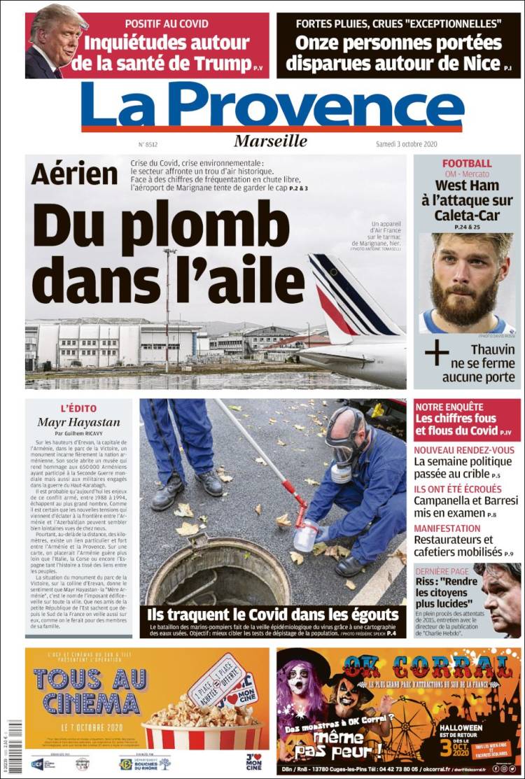 Portada de La Provence (Francia)