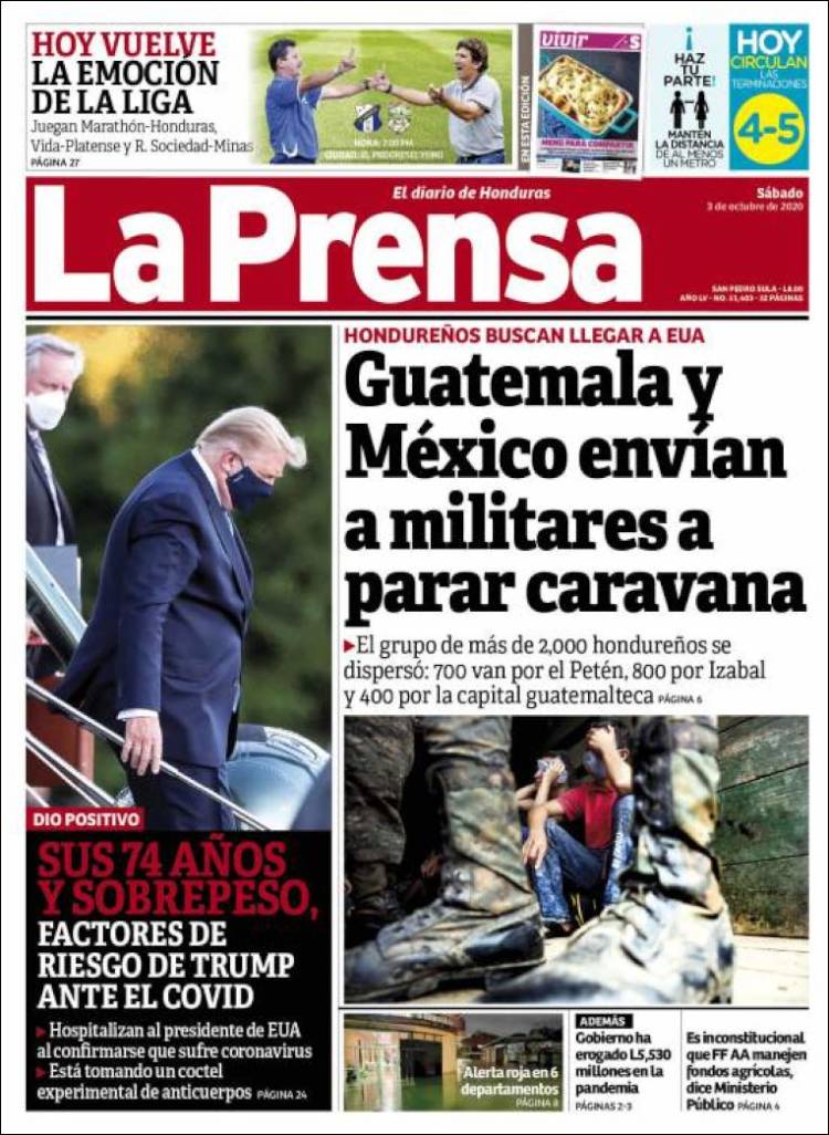 Portada de La Prensa (Honduras)