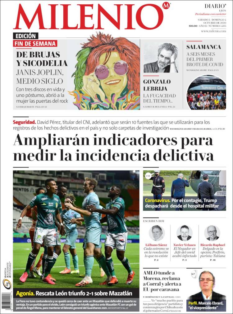 Portada de Milenio de León (México)