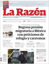 Portada de La Razón (México)