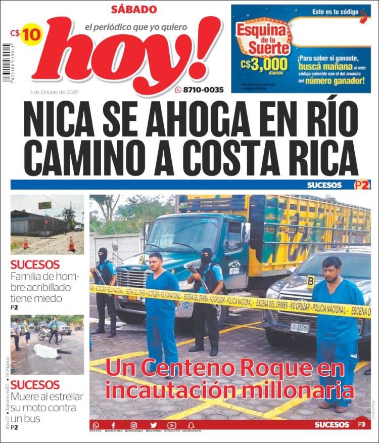 Portada de Hoy (Nicaragua)
