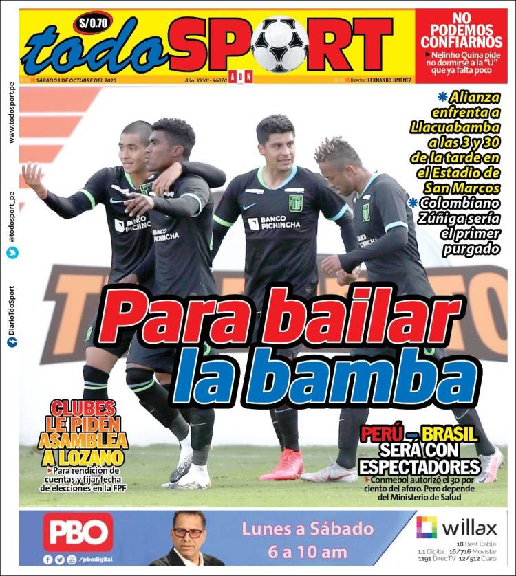 Portada de TodoSport (Per&uacute;)