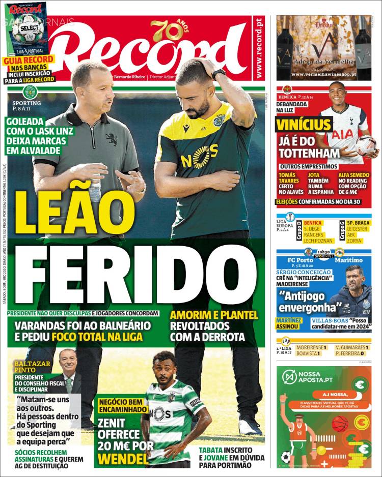 Portada de Record (Portugal)