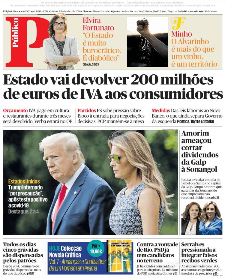 Portada de Público (Portugal)