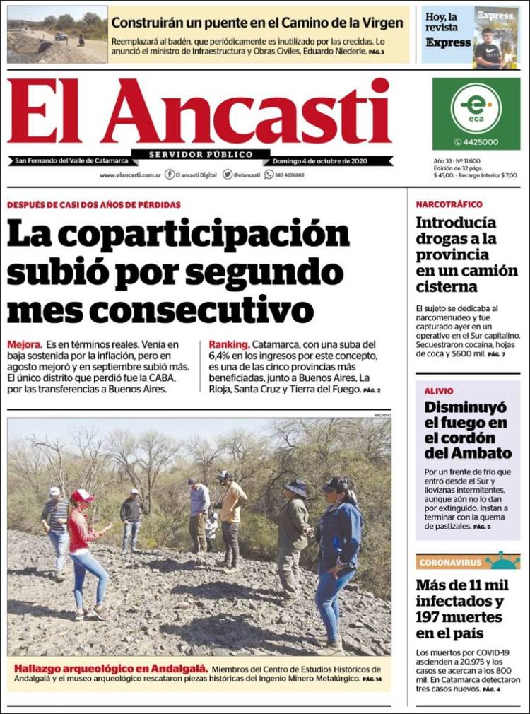 Portada de El Ancasti (Argentina)