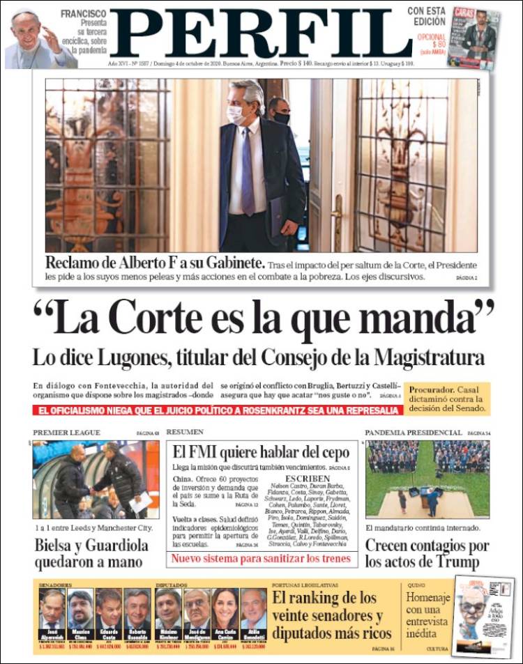 Portada de Diario Perfil (Argentina)