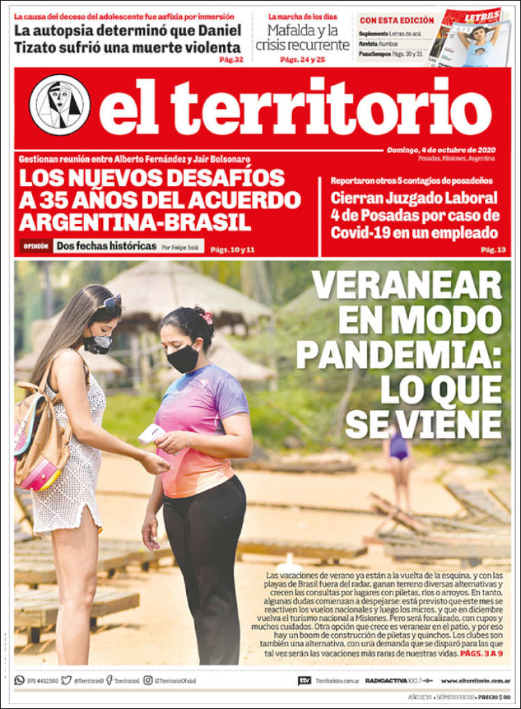 Portada de El Territorio (Argentina)