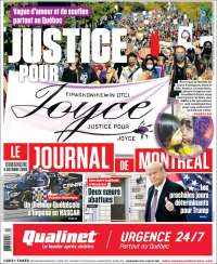 Portada de Le Journal de Montréal (Canadá)