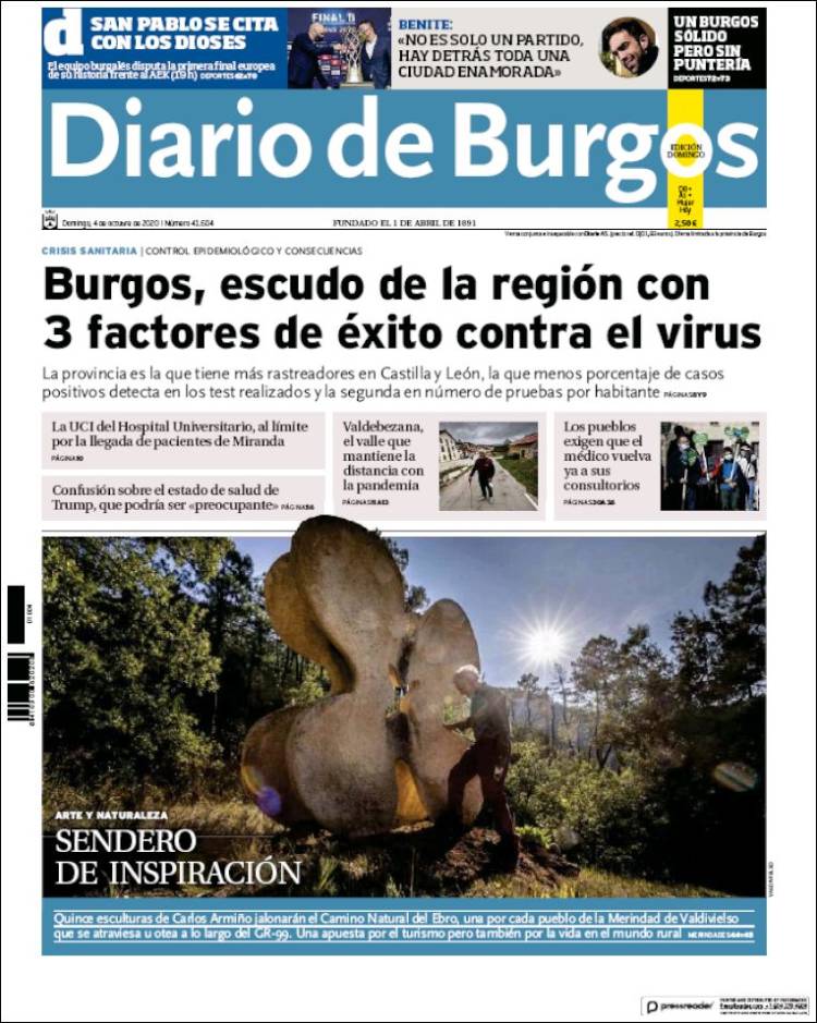 Portada de Diario de Burgos (España)