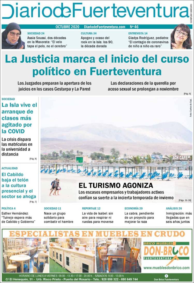 Portada de Diario de Fuerteventura (Espa&ntilde;a)