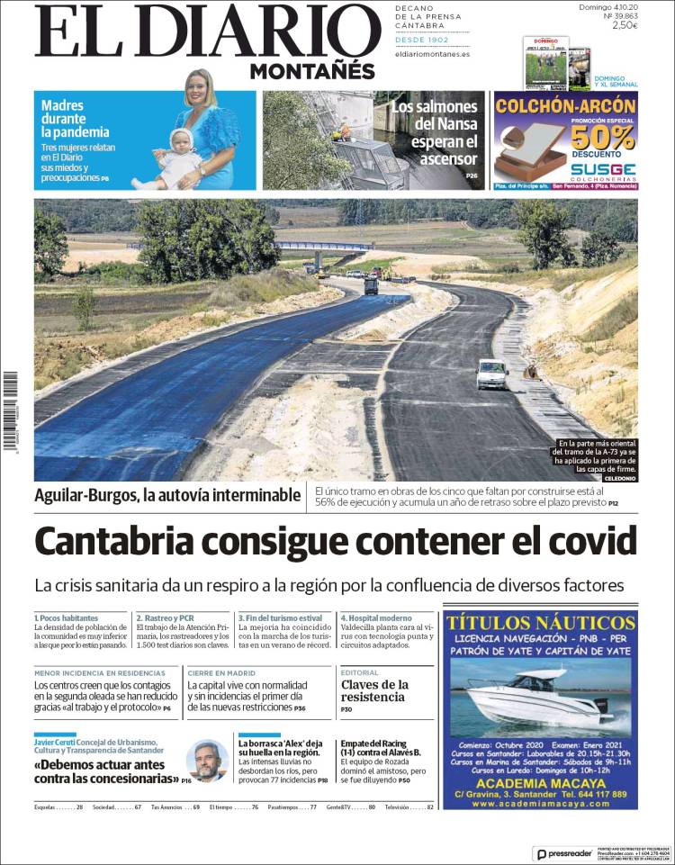 Portada de El Diario Montañés (Espa&ntilde;a)
