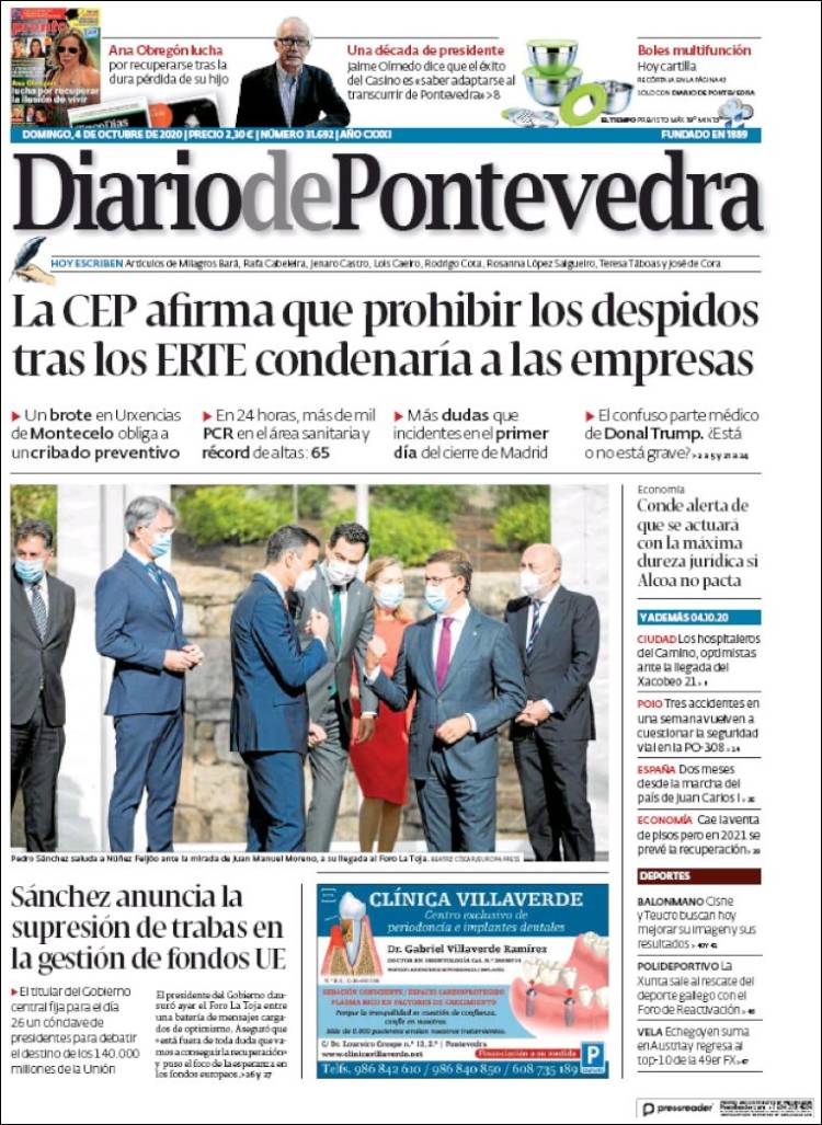 Portada de Diario de Pontevedra (Espa&ntilde;a)