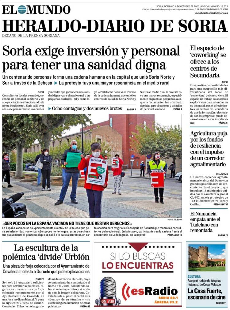 Portada de Diario de Soria (España)