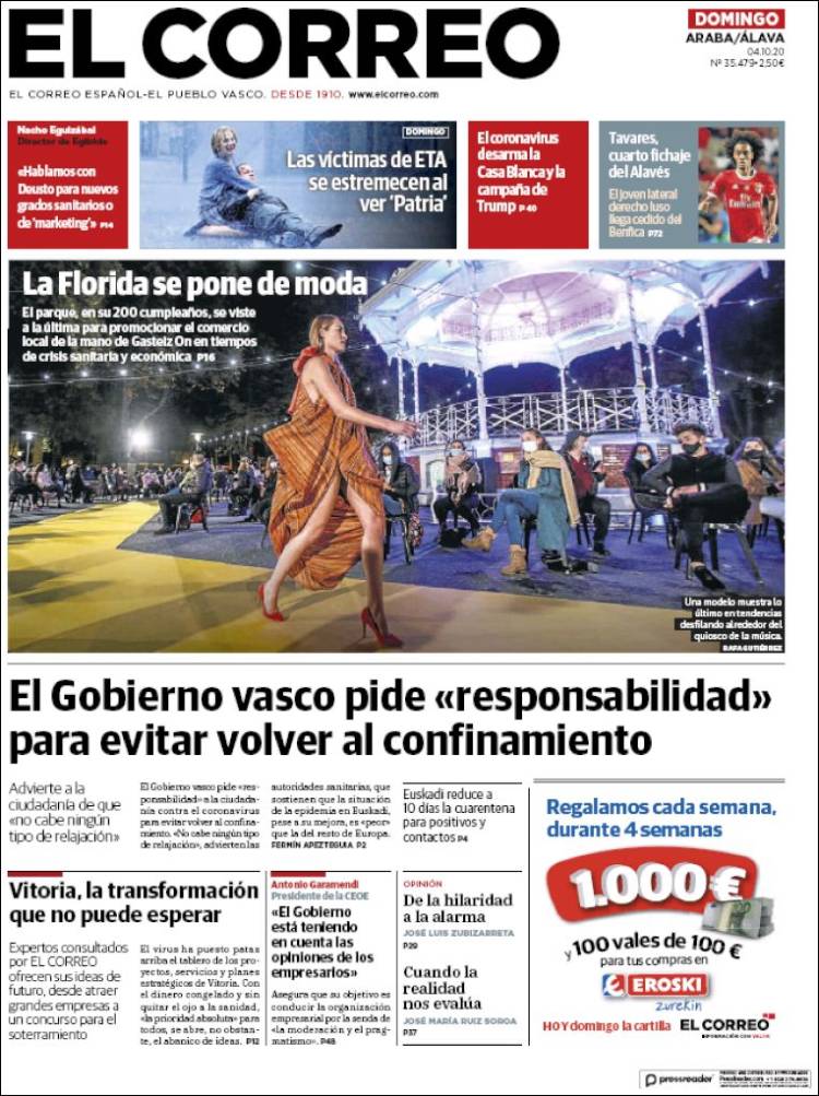 Portada de El Correo - Álava (Espa&ntilde;a)