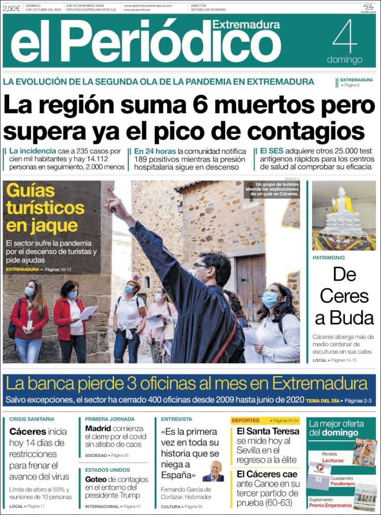 Portada de El Periódico de Extremadura (Espa&ntilde;a)