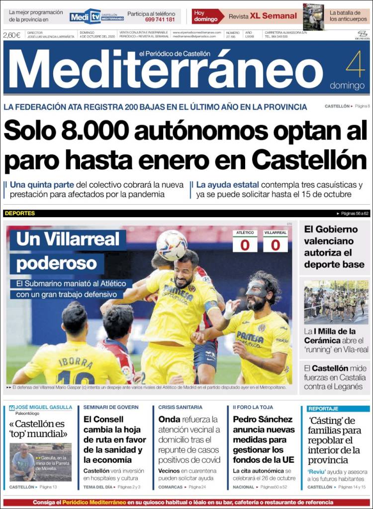 Portada de El Periódico Mediterraneo (Espa&ntilde;a)