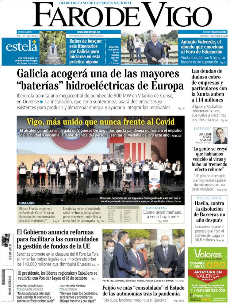 Portada de Faro de Vigo (Espa&ntilde;a)