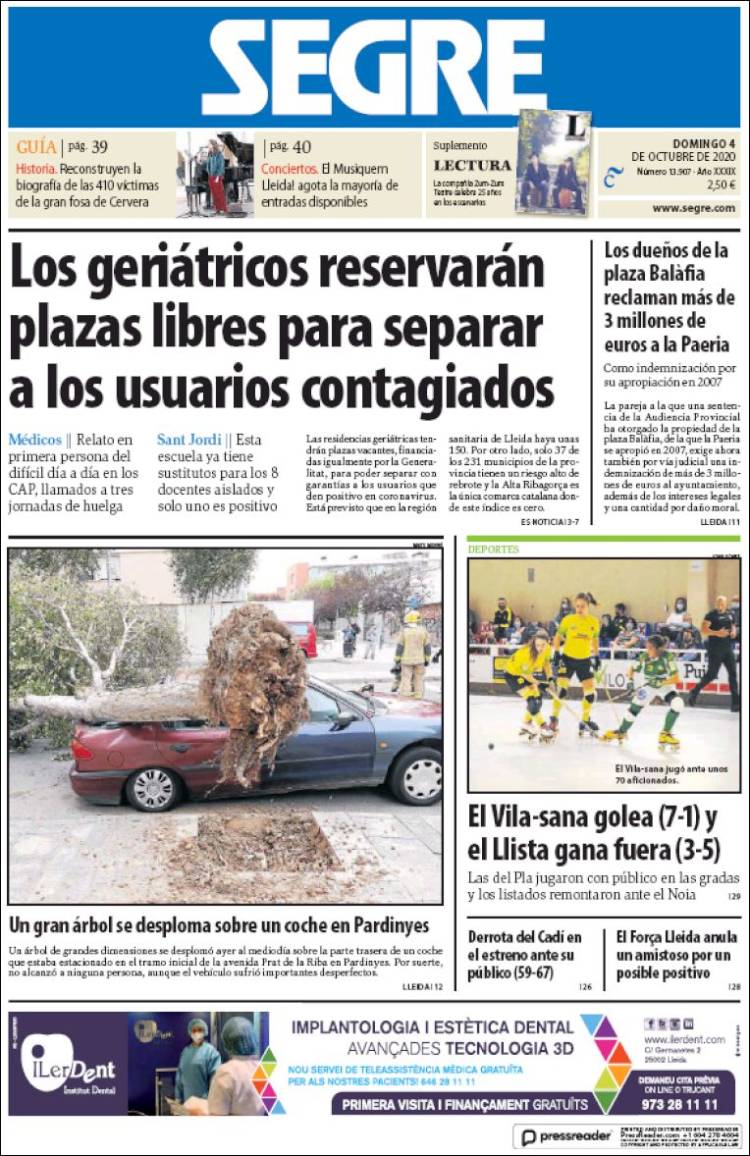 Portada de Segre  (Espa&ntilde;a)
