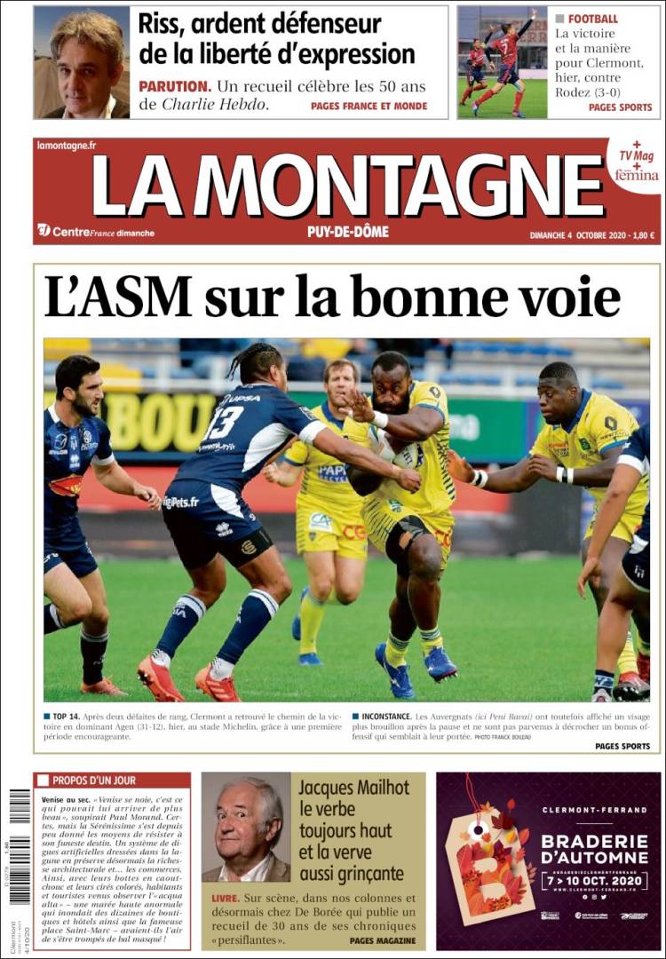 Portada de La Montagne (Francia)