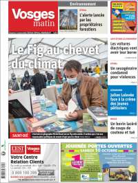 Portada de Vosges Matin (Francia)