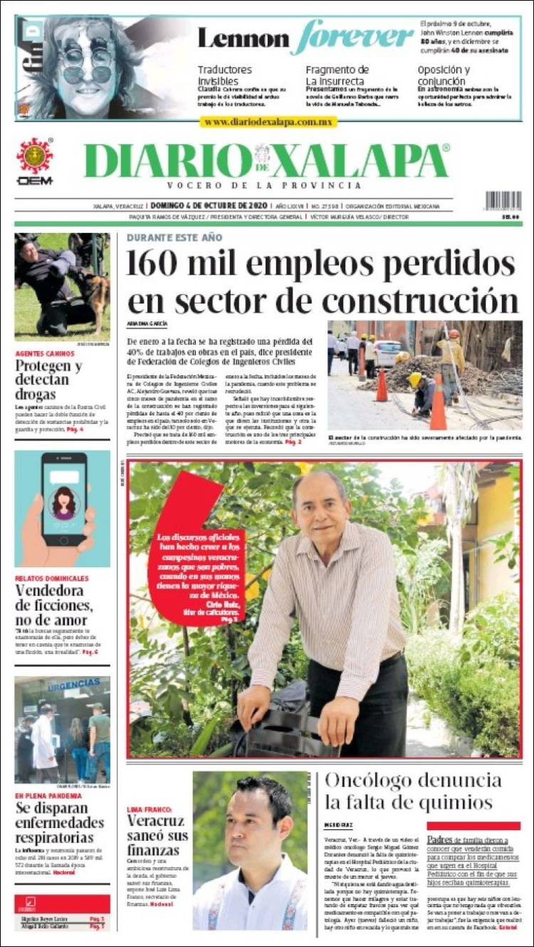 Portada de Diario de Xalapa (México)