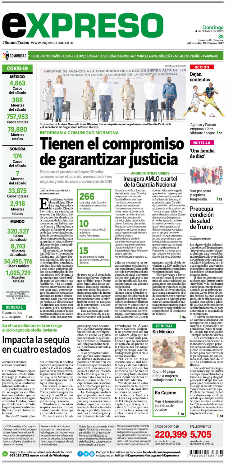 Portada de Expreso (México)