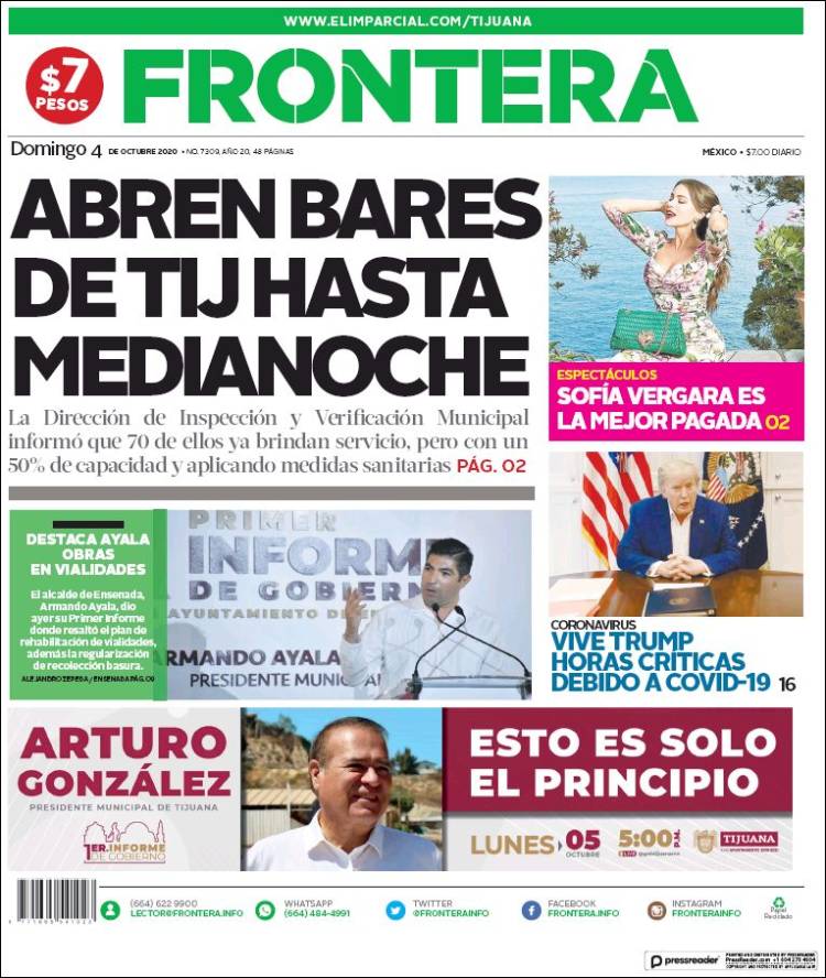 Portada de Frontera (México)