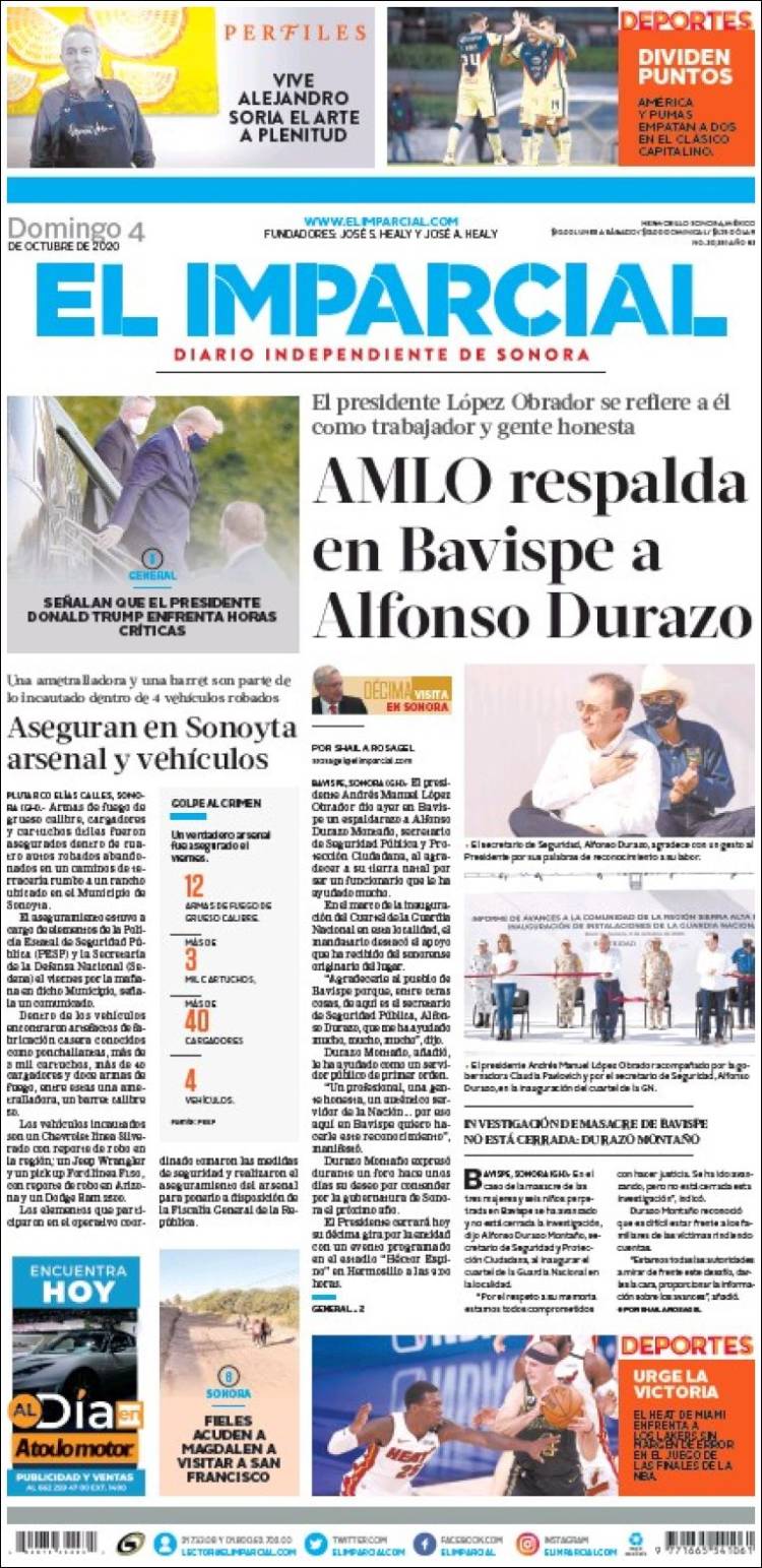 Portada de El Imparcial (México)