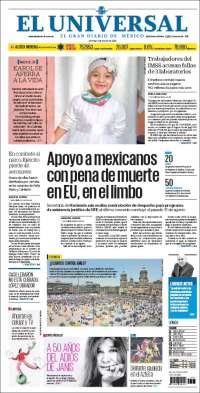 Portada de El Universal (México)