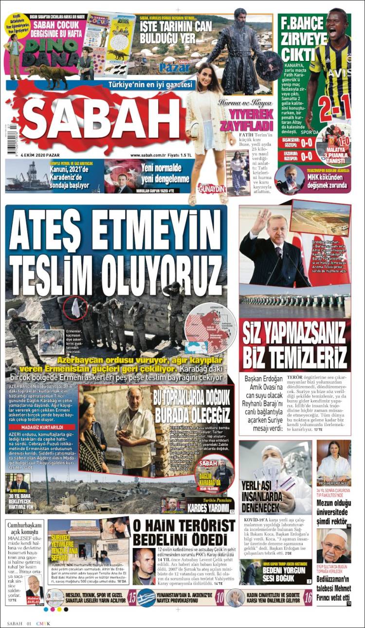 Portada de Sabah (Turqu&iacute;a)