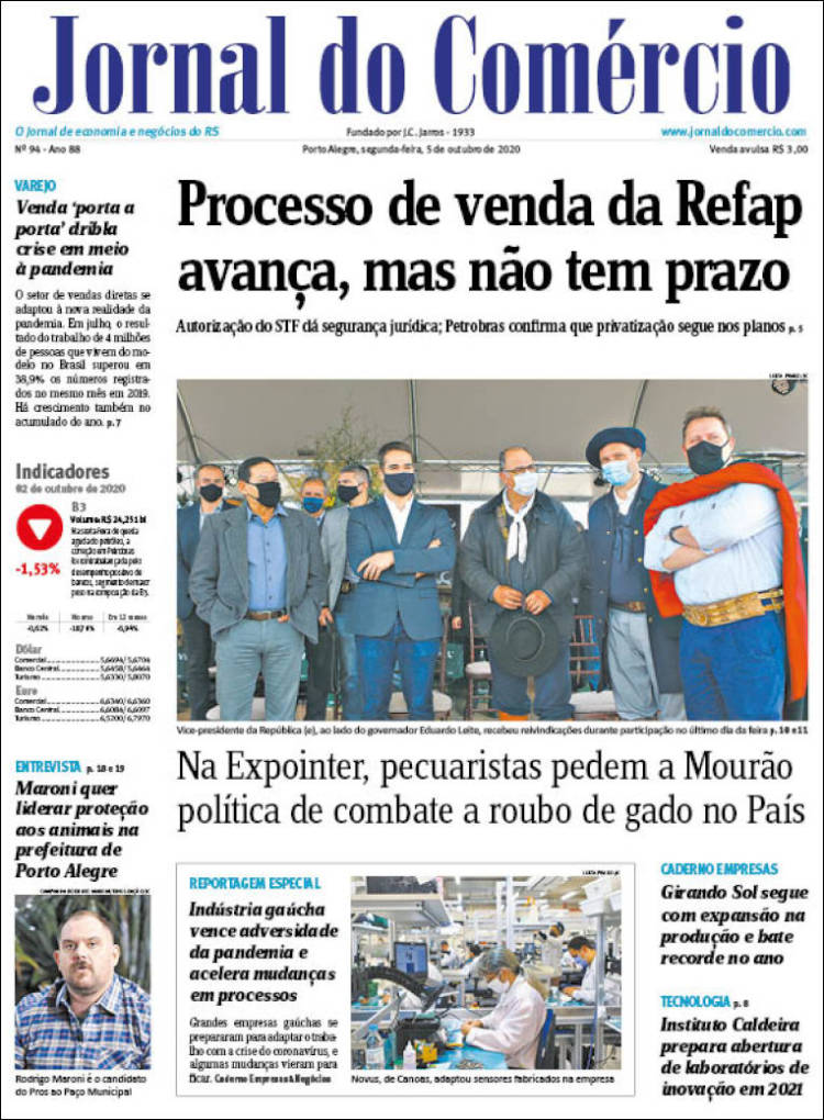 Portada de Jornal do Comércio (Brasil)